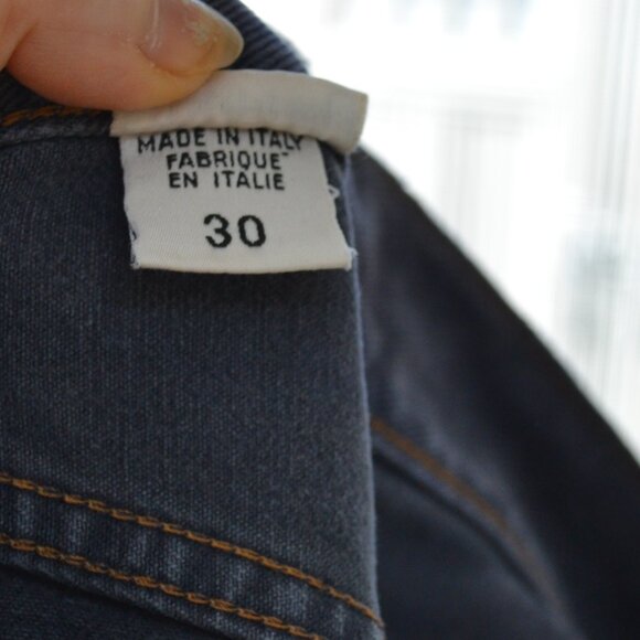 High - Rise Denim Jeans Button Fly Made in Italy SIZE 30 bike core - Picture 4 of 7